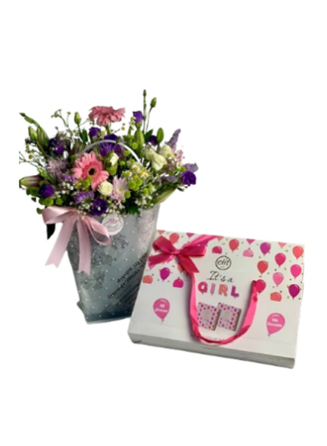 wardi Baby Girl Flowers And Chocolate