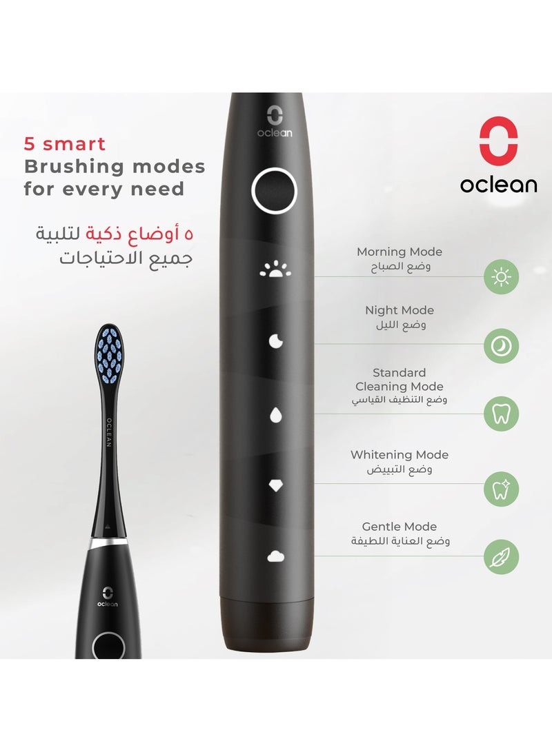 Oclean Flow Smart Sonic Electric Toothbrush — Black — 5 Cleaning Modes – 180-Day Battery – Travel Ready - Image 2