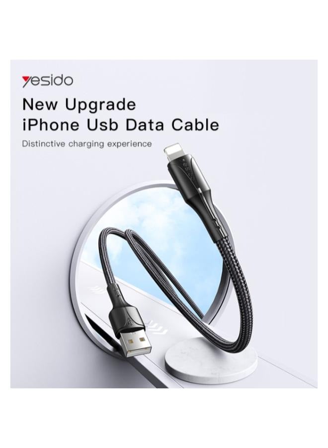 Yesido CA97 1.2M USB-C to Lighting Fabric Braided Fast Charging Data Cable Max 2.4A  - Image 2