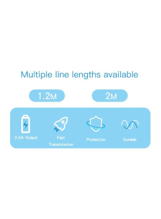 Yesido CA97 1.2M USB-C to Lighting Fabric Braided Fast Charging Data Cable Max 2.4A  - Image 3