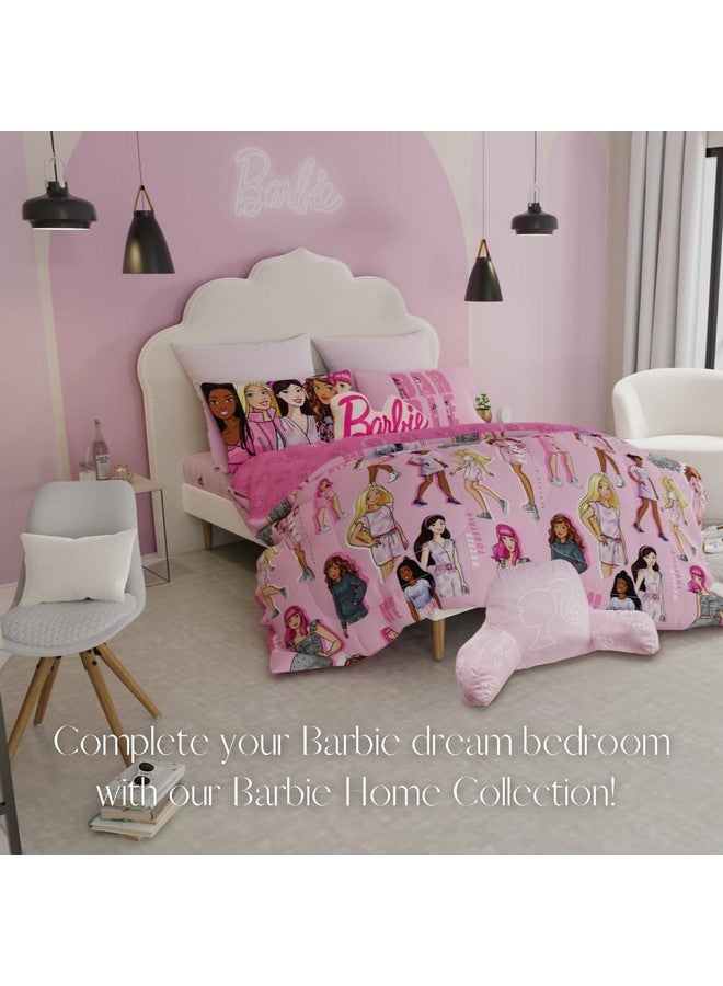 Franco وسادة زخرفية فاخرة سوبر ناعمة من فرانكو (منتج مرخص رسميًا)، 17 بوصة، شعار باربي - Image 5