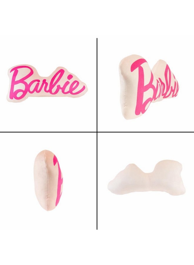 Franco وسادة زخرفية فاخرة سوبر ناعمة من فرانكو (منتج مرخص رسميًا)، 17 بوصة، شعار باربي - Image 4