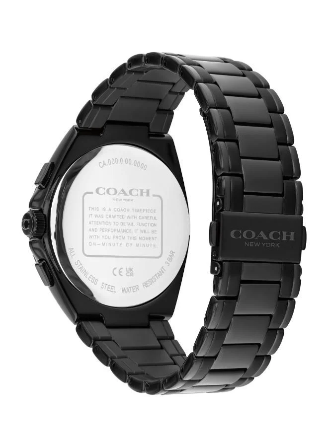Coach  Ionic Plated Black Steel Quartz Multifunction Watch for Men | Best Price UAE