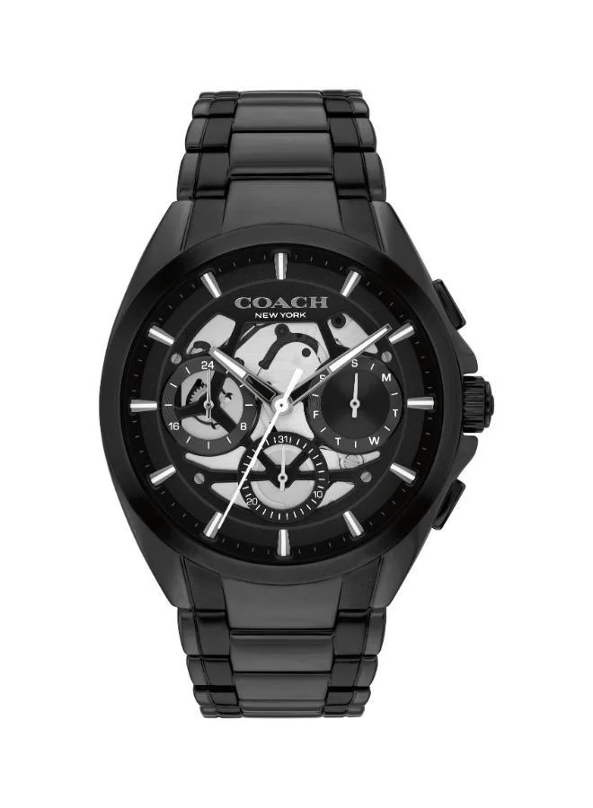 Ionic Plated Black Steel Quartz Multifunction Watch