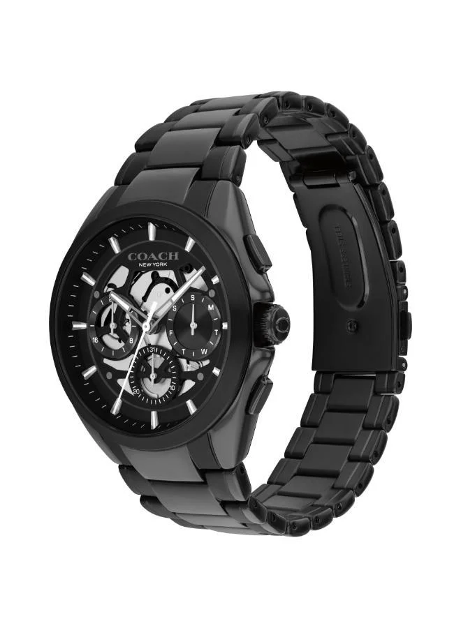 Coach  Ionic Plated Black Steel Quartz Multifunction Watch for Men | Best Price UAE