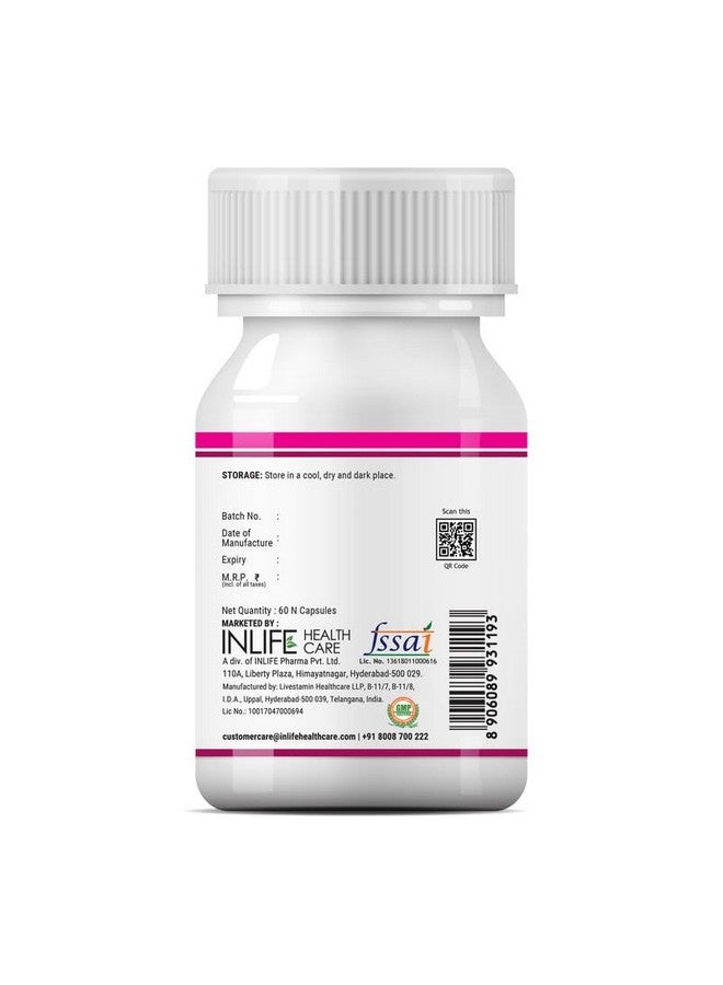 Inlife مكمل INLIFE بيوتين المتقدم للشعر والبشرة والأظافر مع الفيتامينات المتعددة والمعادن والأحماض الأمينية للعناية بالشعر - 60 كبسولة نباتية - Image 4