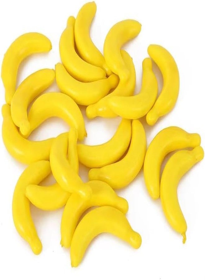 Essivox 20Pcs Mini Artificial Foam Banana Set, 3-6CM Yellow Foam Fruit Props for Home Decor, Party Ornaments, Photography and Crafts - Image 1
