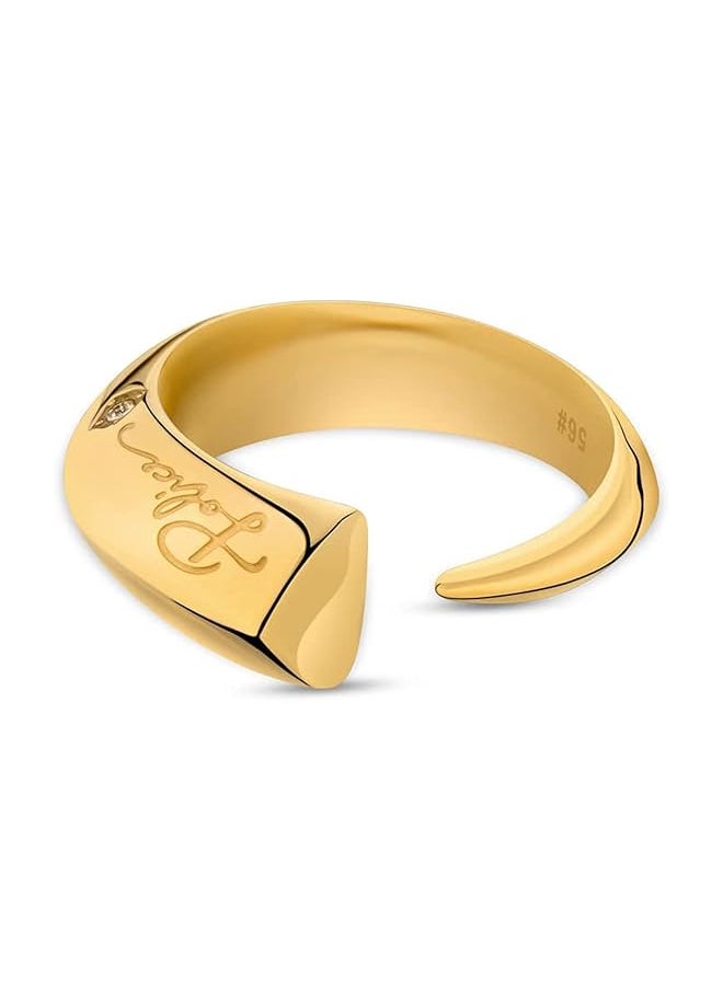 POLICE - Talon Gold With White Crystal Ring For Women Pejlf2213113 - Image 1