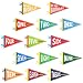 PEUTIER 14pcs Baby Milestone Flags Felt Monthly Milestone Pennant Flag Colorful Baby Milestone Signs Milestone Banner for Newborn Baby Shower 1st Birthday Party Decorations Pattern 2 - Image 2