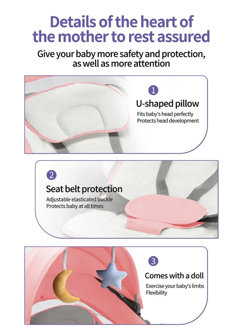 MaBaby - Electric Baby Swing Rocker With 5 Point Harness Bluetooth Support And Chair Cradle With Remote Control - Image 1