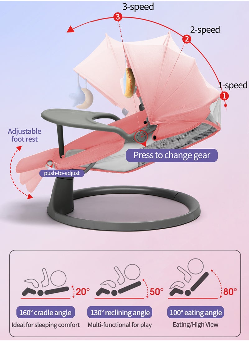 MaBaby - Electric Baby Swing Rocker With 5 Point Harness Bluetooth Support And Chair Cradle With Remote Control - Image 1