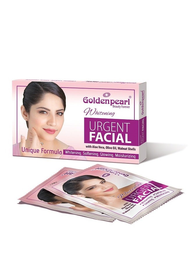 Golden Pearl Two Pieces of Urgent Facial with Aloe Vera And Olive Oil 2x20 ml - Image 3