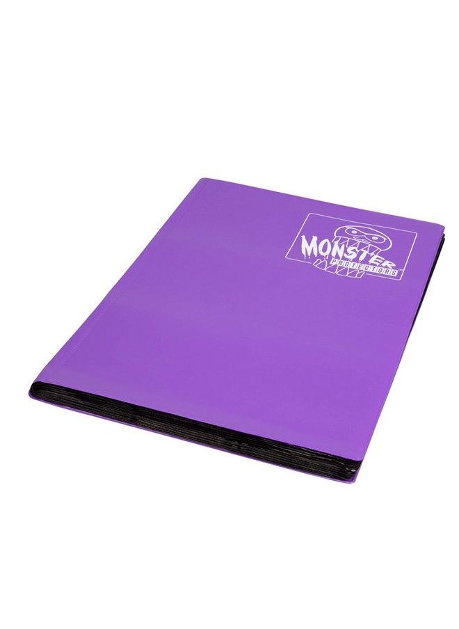 Monster Protectors Monster Binder 9 Pocket Trading Card Album Matte Purple Holds 360 Standard Size Tcgs Compatible With Yugioh Magic The Gathering Pokémon And Other Collectible Trading Cards Safe And Secure  - Image 4