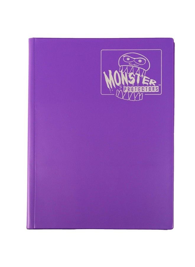 Monster Protectors Monster Binder 9 Pocket Trading Card Album Matte Purple Holds 360 Standard Size Tcgs Compatible With Yugioh Magic The Gathering Pokémon And Other Collectible Trading Cards Safe And Secure  - Image 3