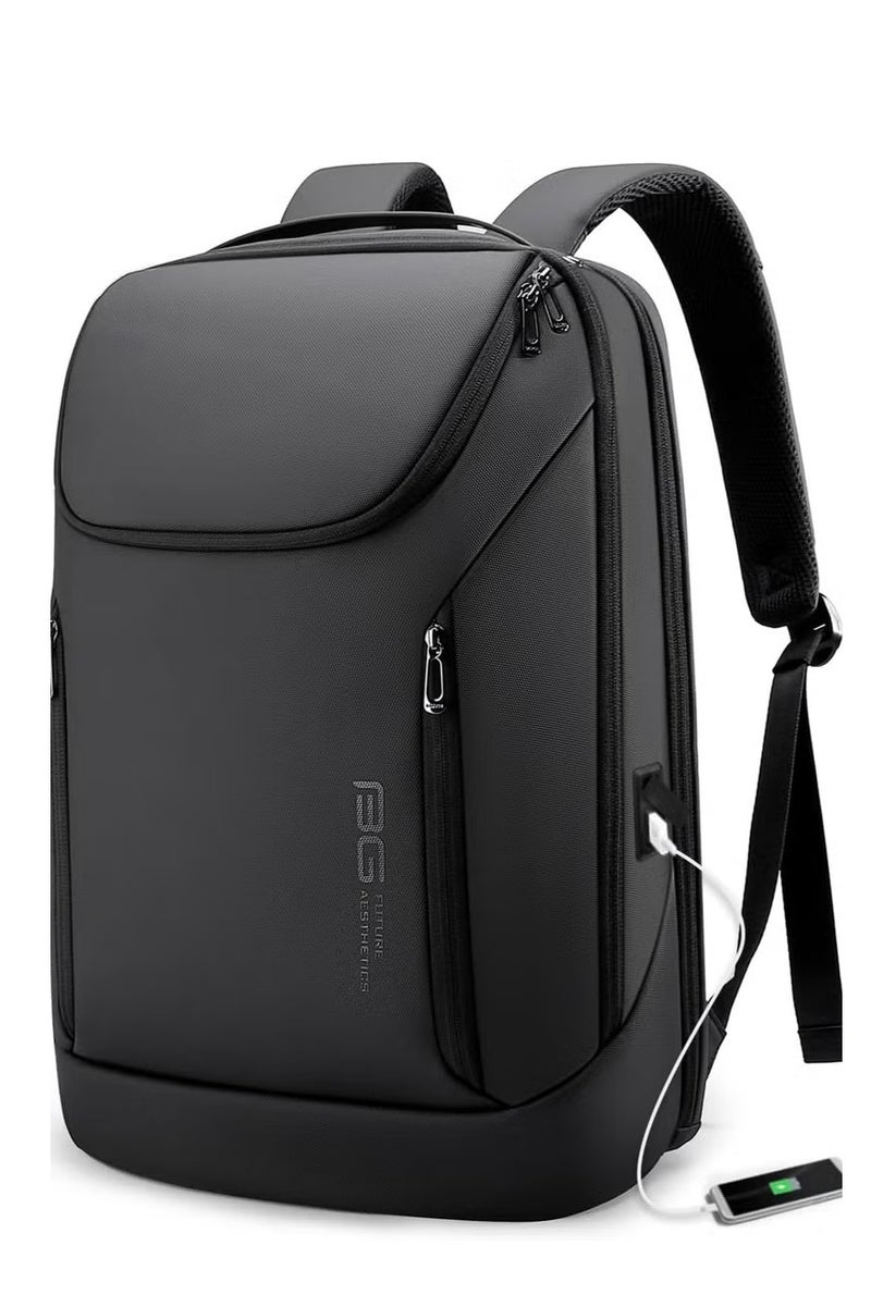 بانجي حقيبة ظهر رجالية للسفر والعمل بسعة 38 لترًا، حقيبة ظهر للكمبيوتر قابلة للتوسيع ومقاومة للماء مع منفذ شحن USB، حقيبة ظهر متينة للكمبيوتر المحمول مقاس 15.6 بوصة، مناسبة للمكتب والدراسة - Image 1
