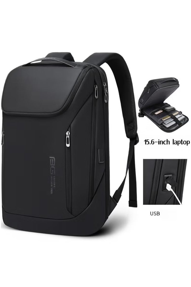 بانجي حقيبة ظهر رجالية للسفر والعمل بسعة 38 لترًا، حقيبة ظهر للكمبيوتر قابلة للتوسيع ومقاومة للماء مع منفذ شحن USB، حقيبة ظهر متينة للكمبيوتر المحمول مقاس 15.6 بوصة، مناسبة للمكتب والدراسة - Image 4