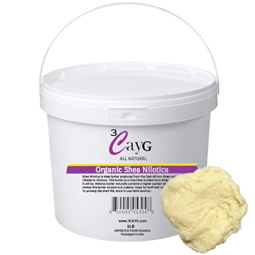 3CAYG Shea Nilotica Cold Pressed and Unrefined East African Shea Butter 5LB Pail - Image 2
