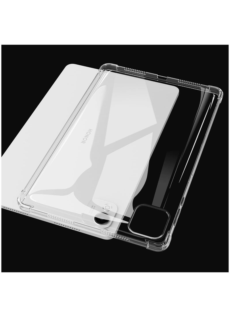 [1+2 Sets] For Honor Pad X9a 11.5 inch Tablet Case & Screen Protector Soft Silicone Shock Absorption Protective Cover 9H Tempered Glass Film HD Clear Scratch Resistant Bubble-Free Easy Installation  - Image 4