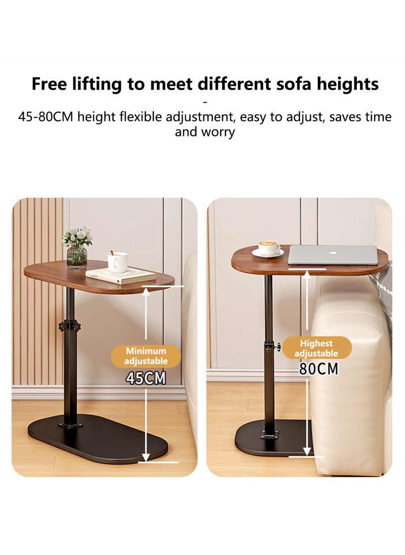 Sharpdo - Nordic Retro Sofa Lifting Side Table, Movable Living Room Corner Sofa Side Table Small Side Table 45*30*40-80cm - Image 1