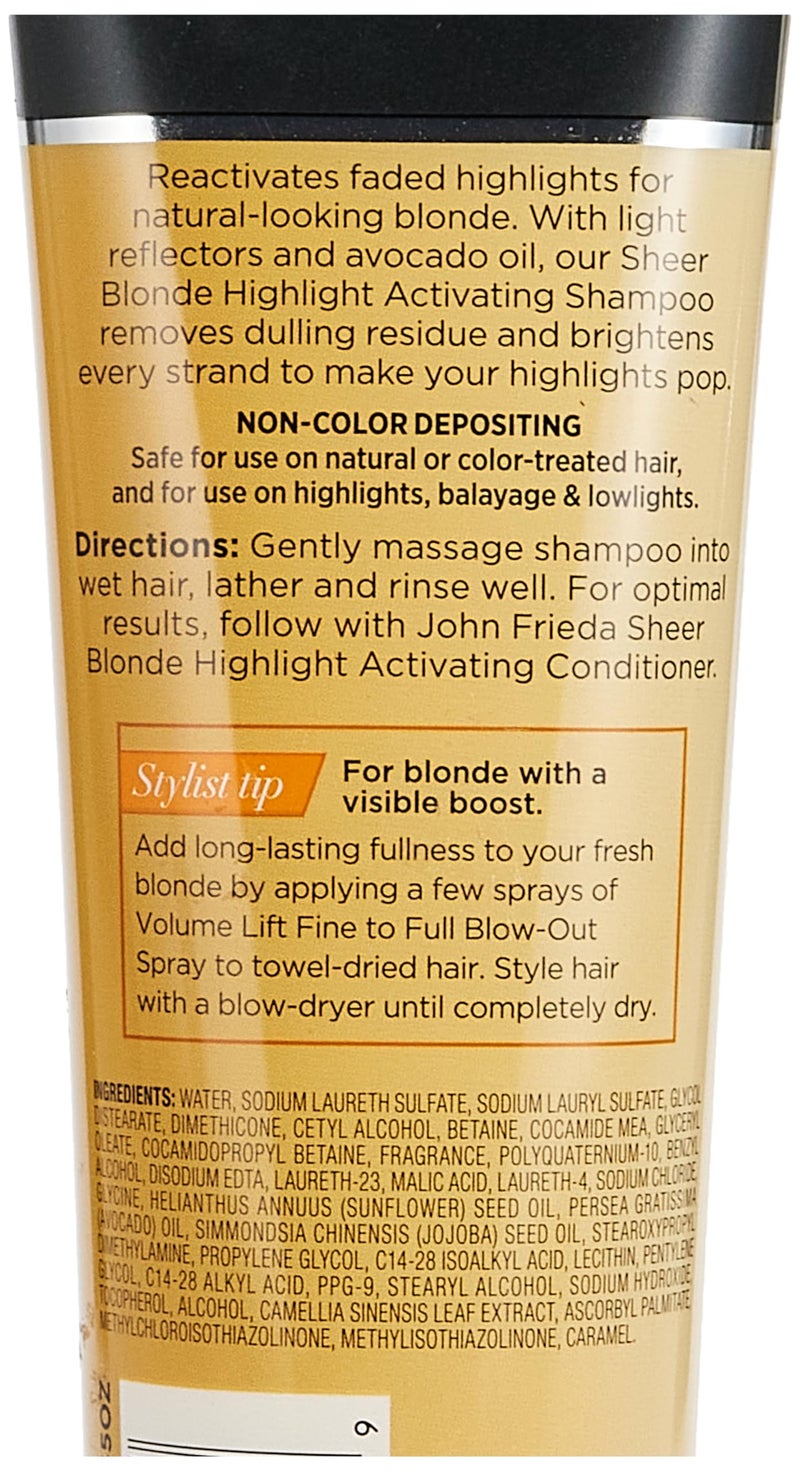 John Frieda sheer blonde Highlight Activating Enhancing Shampoo For Lighter Blondes