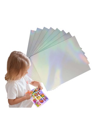 20 pcs Holographic Sticker Paper Clear for Ink jet Printer Dries Quickly Waterproof Sticker Paper Rainbow Vinyl Sticker Paper 8.5 x 11 Inches - pzsku/Z3DD396D2729F58C0B020Z/45/_/1723107514/ec9ab429-a4b8-4946-921c-1fcf408522eb