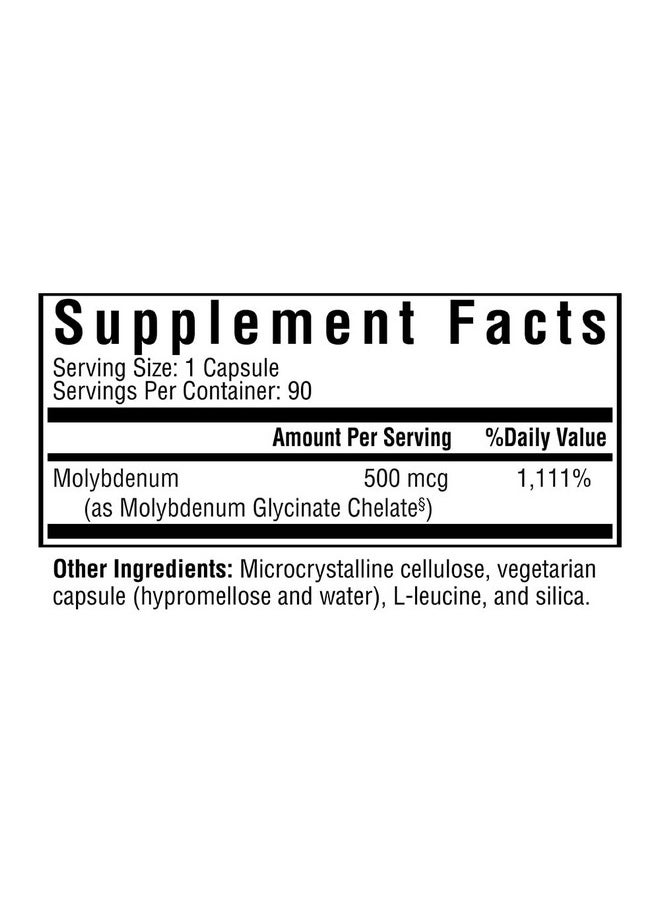 Seeking Health Seeking Health Molybdenum - Supplement with Molybdenum Glycinate Chelate - Supplement Supports Sulfite Metabolism & Cellular Health - Vegetarian and Vegan Molybdenum Capsules - 500 mcg, 90 Capsules  - Image 2