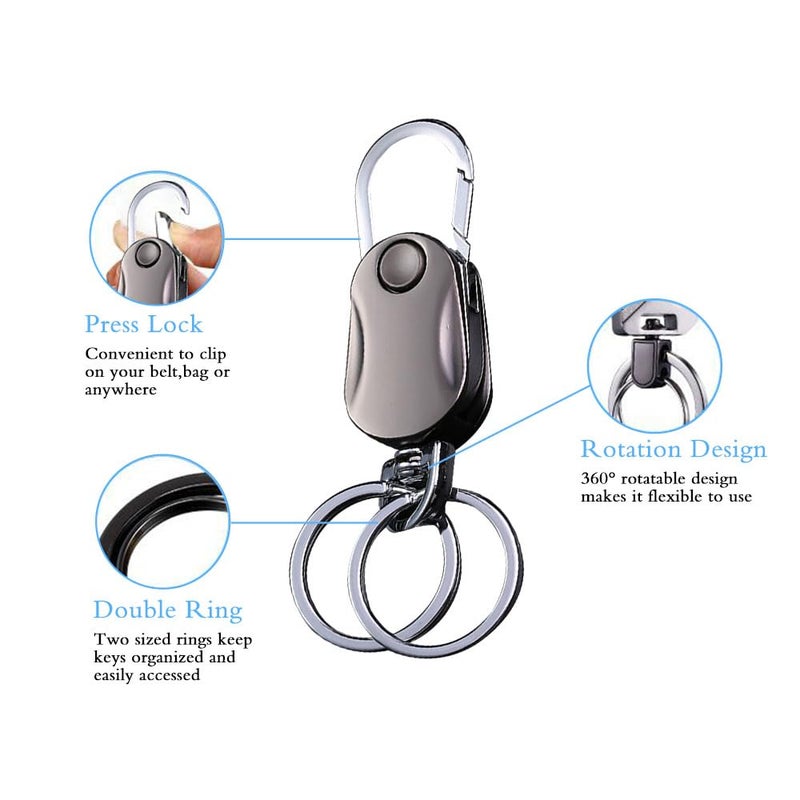 Bukela Heavy Duty Keychain Opener with 2 Keyrings Car Keychains, Multifunctional Toolbox for Men and Women Car Keychains (Finger Spinner) - Image 3