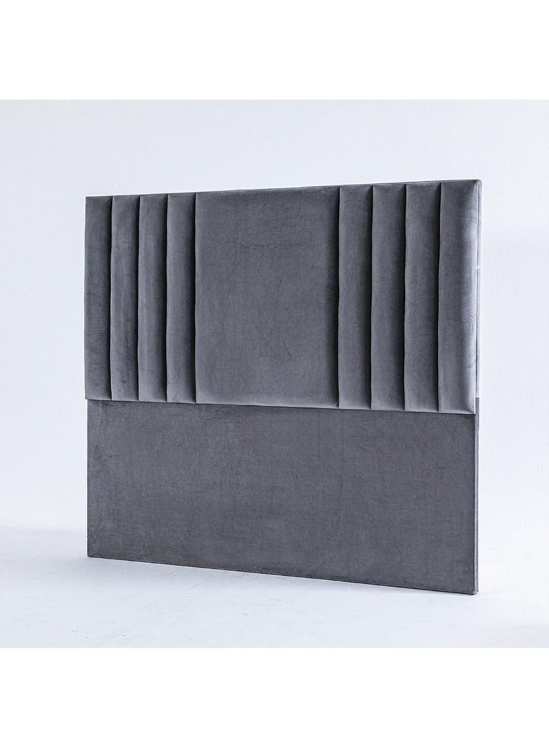 Karnak Superior Upholstered Velvet Bed Frame Bedroom Furniture Strong And Sturdy Modern Design Wooden Bed | Quiet & Comfortable Bed (Queen - 160x200cm, Grey) - Image 5