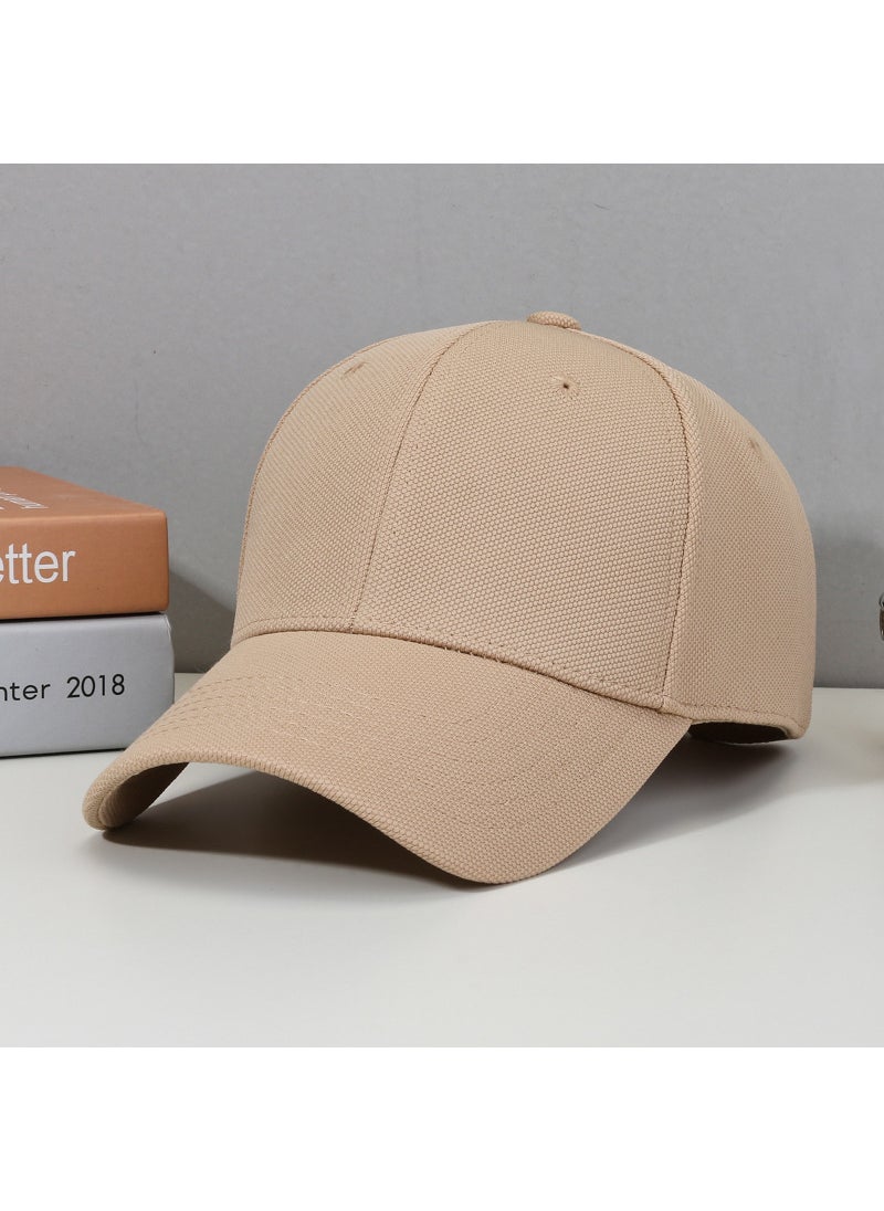 Spring Autumn Casual Baseball Cap Unisex Plain Adjustable Caramel