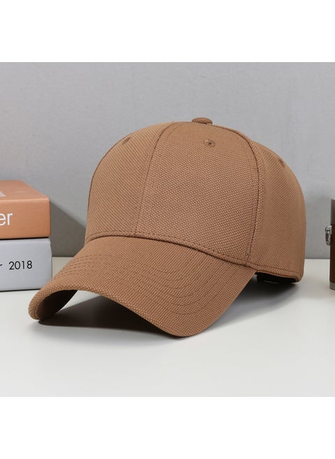 Spring Autumn Casual Baseball Cap Unisex Plain Adjustable Caramel