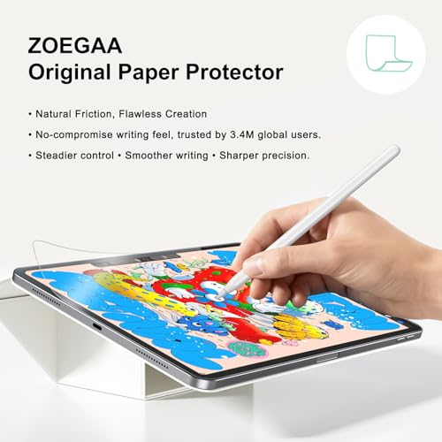 ZOEGAA [2 Pack]Paper Screen Protector Compatible with iPad Air 5th/4th 10.9 inch(2022/2021/2020/2018)/iPad Pro 11 All Models,ZOEGAA iPad Air 5/Pro 11 Matte Screen Protector for Write and Draw on Paper Flim - Image 3