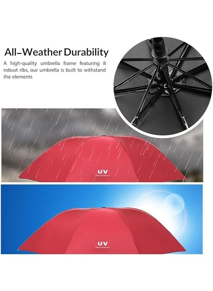 UV Foldable Umbrella for Winter, Summer and Sun Protection with UPF 50+, Automatic Open/Close Function – For Rainy Day, Summer - Image 3