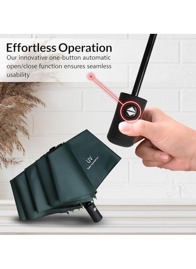 UV Foldable Umbrella for Winter, Summer and Sun Protection with UPF 50+, Automatic Open/Close Function – For Rainy Day, Summer - Image 2