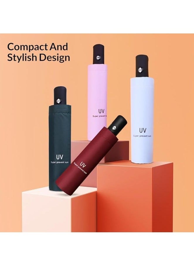 UV Foldable Umbrella for Winter, Summer and Sun Protection with UPF 50+, Automatic Open/Close Function – For Rainy Day, Summer - Image 4