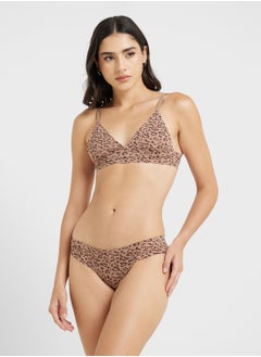 Animal Print Bralette & Brief Set