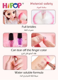 HIPOP Makeup Set for Kids,90pcs Portable Cosmetic Toys Washable and Nontoxic,Girls Pretend Play Toy  - Image 3