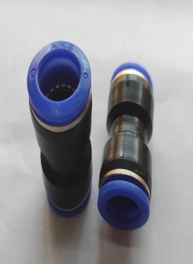 CRAFTSFY 16mm to 16mm Pneumatic air pipe push connector (PG16-16) joint connector (2- pcs) 1-Way Reducer Pipe Joint oint Fittings Push in Straight Reducer Connectors for Air Vacuum(Pack of 2) - Image 3