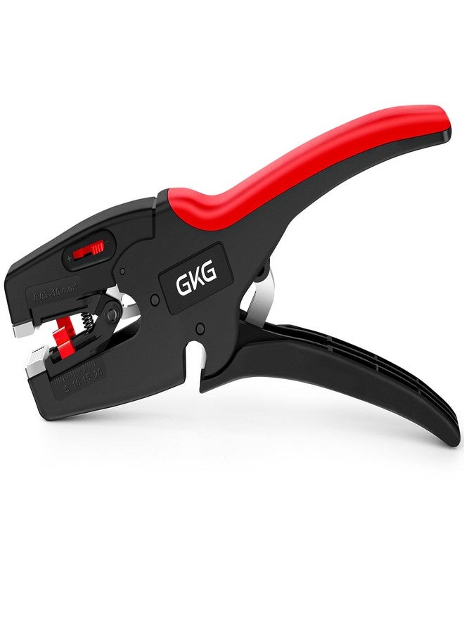 GKG أداة تجريد الأسلاك الأوتوماتيكية المطورة من GKG مع قاطع أسلاك، نطاق التجريد 7-32AWG، أداة تجريد الأسلاك 2 في 1 مع منزلق تعديل يعمل للسيارات والإلكترونيات والمحترفين وهواة الأعمال اليدوية - Image 1