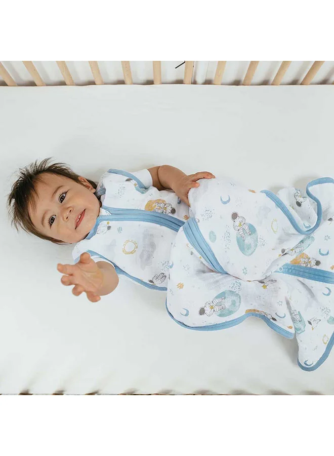 aden + anais Essentials Cotton Muslin 1.0 Tog Light Sleeping Bag Space Explorers(0 - 6 Months )