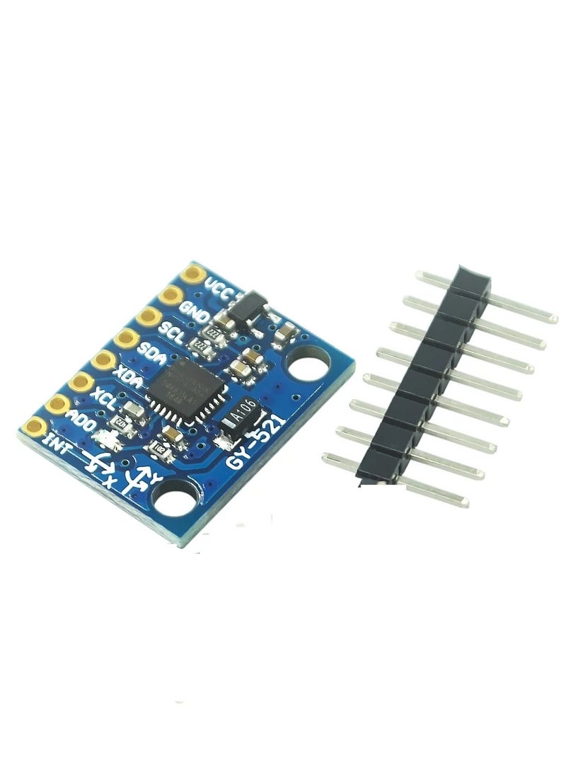 وحدة مستشعر GY-521 MPU6050 جيروسكوب + مقياس تسارع ثلاثي المحاور لمشاريع أردوينو وراسبيري باي و DIY - Image 4