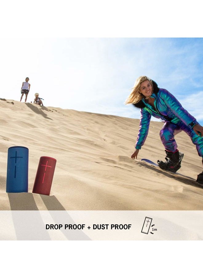 Ultimate Ears - Boom 3 Wireless Bluetooth Speaker, Bold Sound + Deep Bass, Bluetooth, Magic Button, Waterproof, 15 Hours Battery, Range of 150 ft, Sunset Red - Image 1