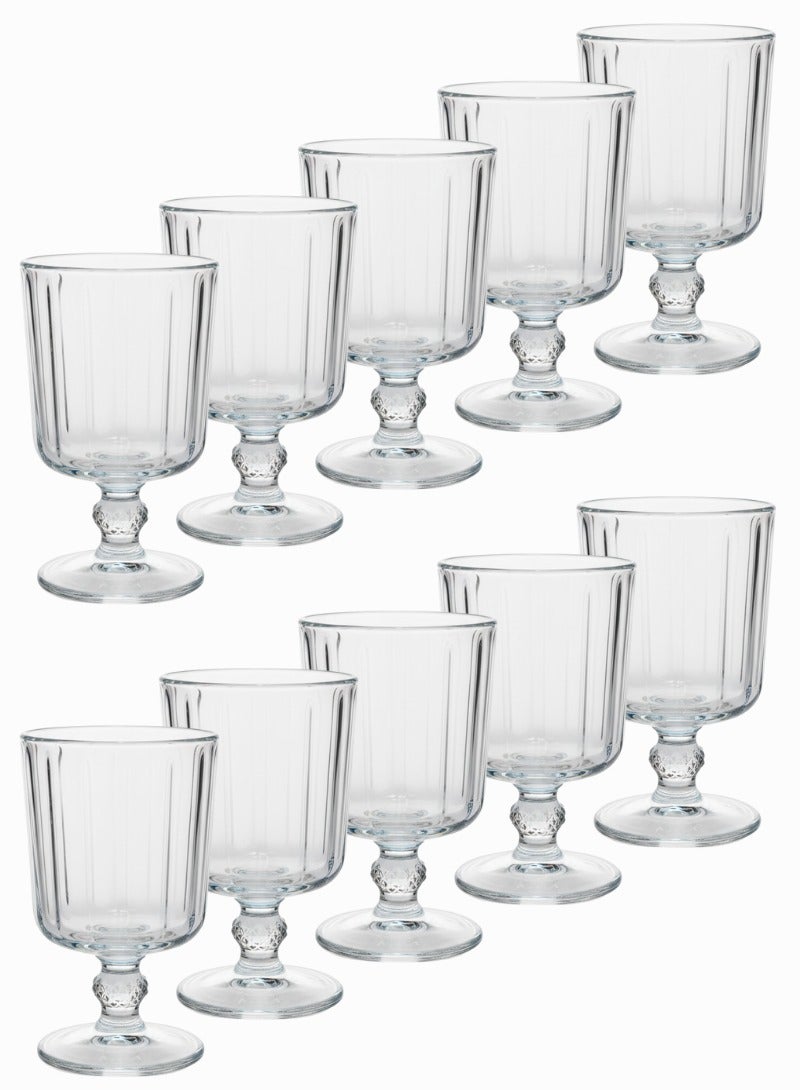 AL-GANNAS Crystal Juice Glasses Set of 10 | 200ml High-Quality Glassware for Cold Beverages - Image 1