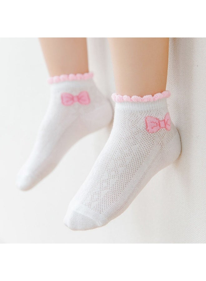 5 أزواج من الجوارب القطنية الشبكية المسامية للبنات الصغار,L - Image 4