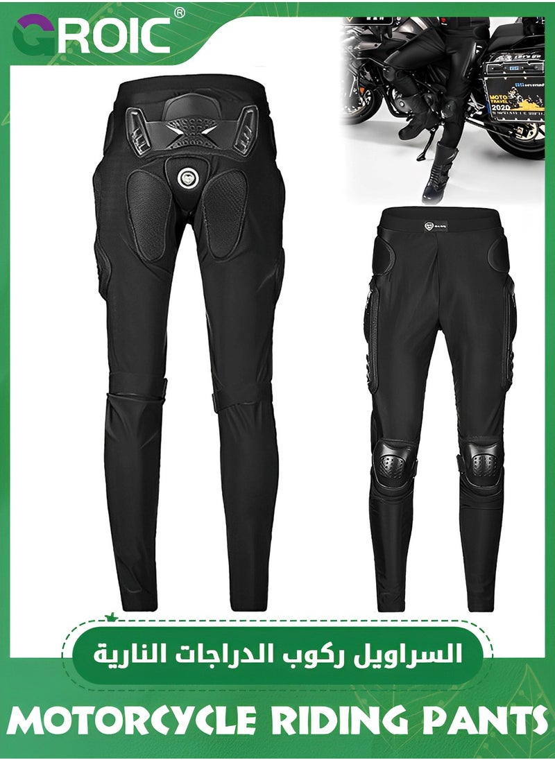 GROIC - Motorcycle Protective Armor Pants,Motorcycle Riding Armor Pant Motocross Motorbike Racing Hip Leg Protection,Motorcycle Anti-impact Pants - Image 1