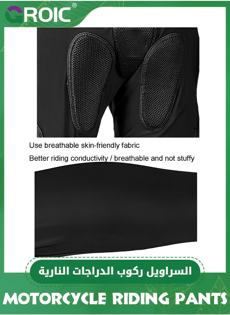 GROIC - Motorcycle Protective Armor Pants,Motorcycle Riding Armor Pant Motocross Motorbike Racing Hip Leg Protection,Motorcycle Anti-impact Pants - Image 1