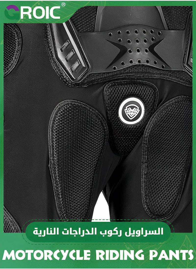 GROIC - Motorcycle Protective Armor Pants,Motorcycle Riding Armor Pant Motocross Motorbike Racing Hip Leg Protection,Motorcycle Anti-impact Pants - Image 1