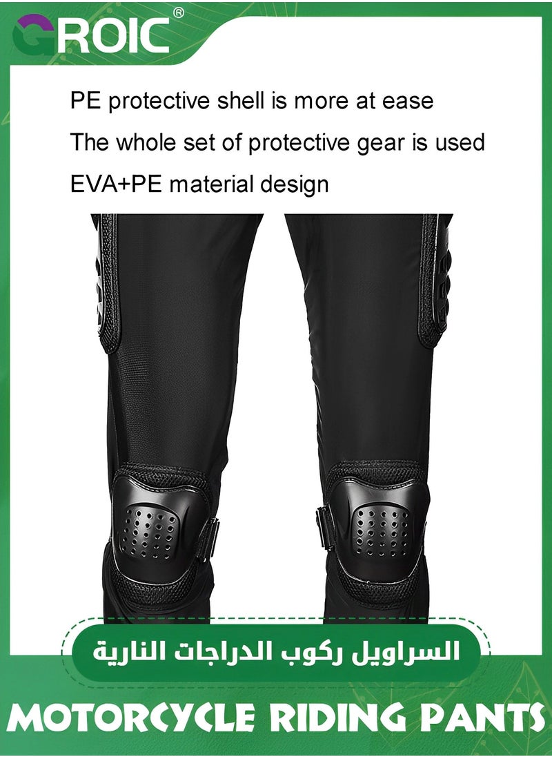 GROIC - Motorcycle Protective Armor Pants,Motorcycle Riding Armor Pant Motocross Motorbike Racing Hip Leg Protection,Motorcycle Anti-impact Pants - Image 1