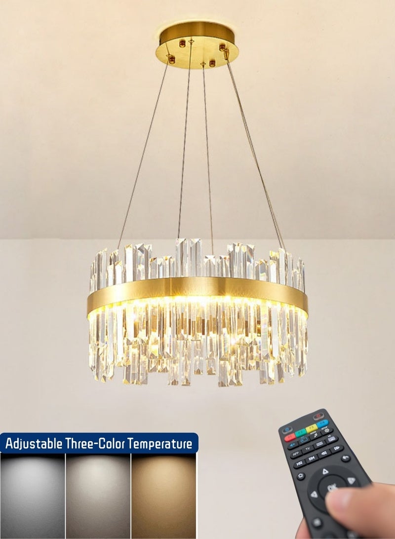 Trending Lights Adjustable Three-Color Temperature decoration lights, Crystal Chandelier led lights, with 2.4g remote control, luxurious. Applicable to the Living room, bedroom, and dining room - Image 2