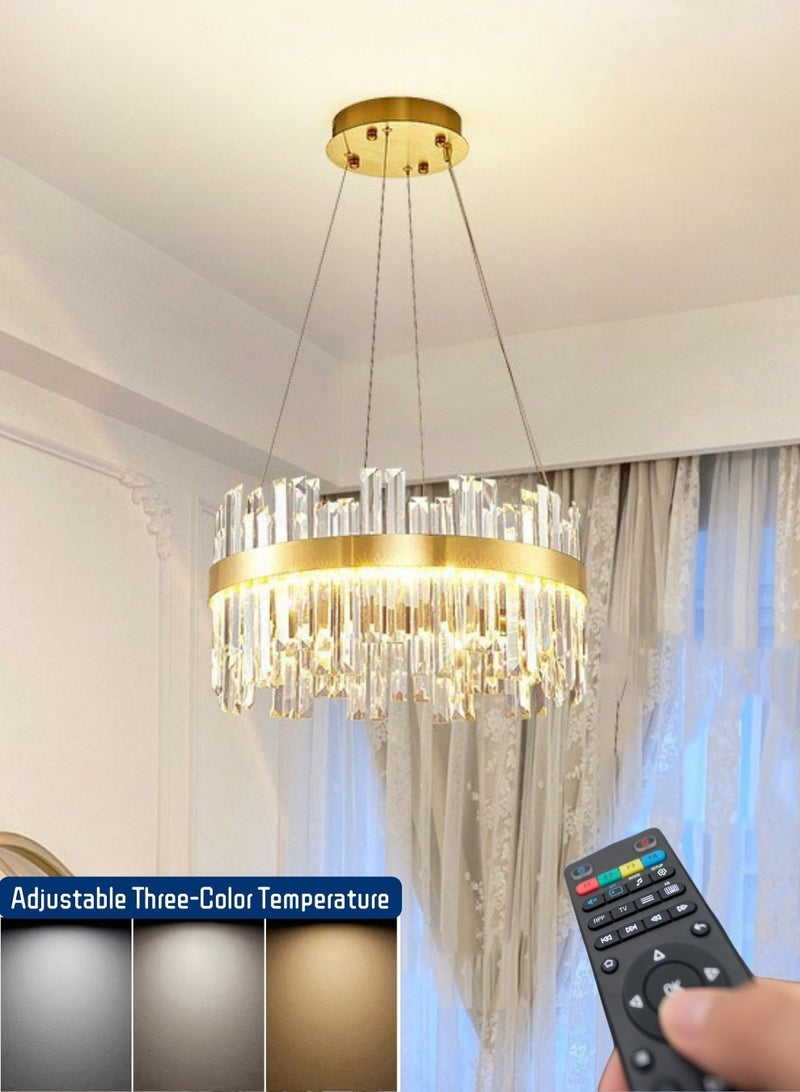 Trending Lights Adjustable Three-Color Temperature decoration lights, Crystal Chandelier led lights, with 2.4g remote control, luxurious. Applicable to the Living room, bedroom, and dining room - Image 1