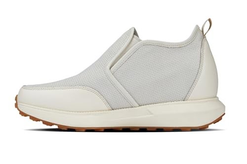 CALTO Men's Invisible Height Increasing Elevator Shoes - Off White Lightweight Mid-Top Casual Sneaker Loafer - 3.3 Inches Taller - J1434 - Size 10.5 D(M) US - Image 5